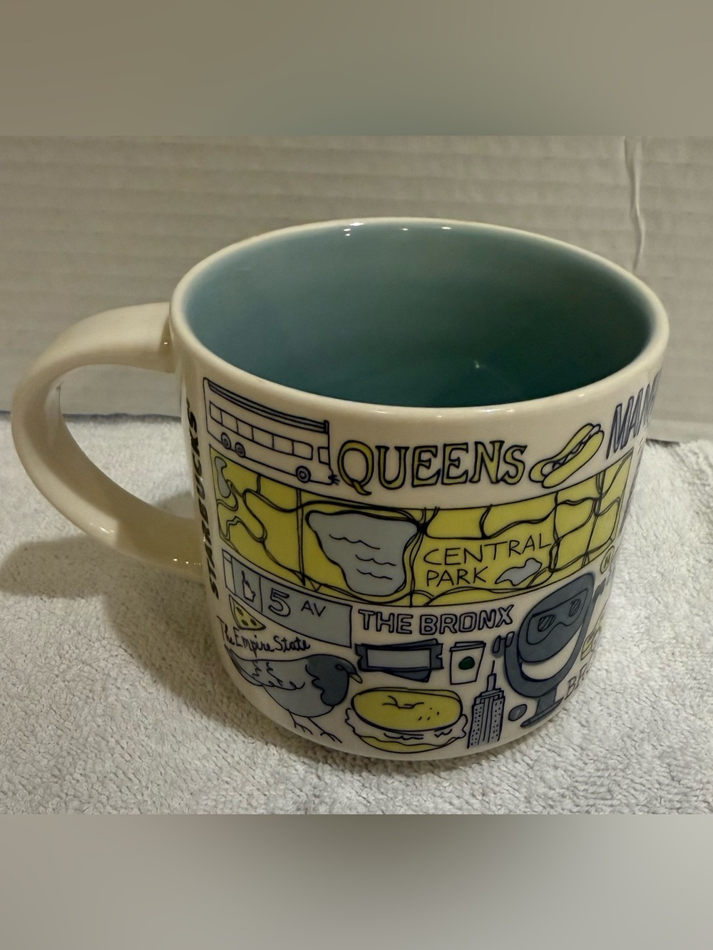 Starbucks City Map Ceramic Mug - Yellow & Teal Interior